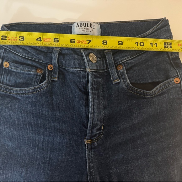 Agolde Sophie High Rise Medium Wash Skinny Jeans Stretch Denim Women's 24 - Picture 10 of 13